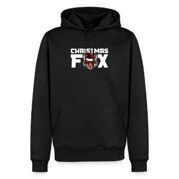 Funny Fox Christmas Gifts - Men’s Premium Organic Hoodie - black - Front - Nico (187cm)