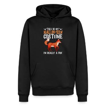 Fox Lover Spooky Fox Halloween Gift - Men’s Premium Organic Hoodie - black - Front - Nico (187cm)