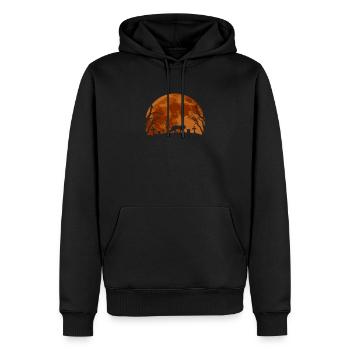Fox Lover Spooky Fox Halloween Gift - Men’s Premium Organic Hoodie - black - Front - Nico (187cm)