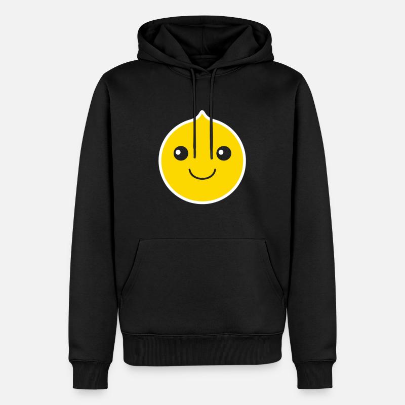 Zitrone - Männer Premium Bio Hoodie - Schwarz