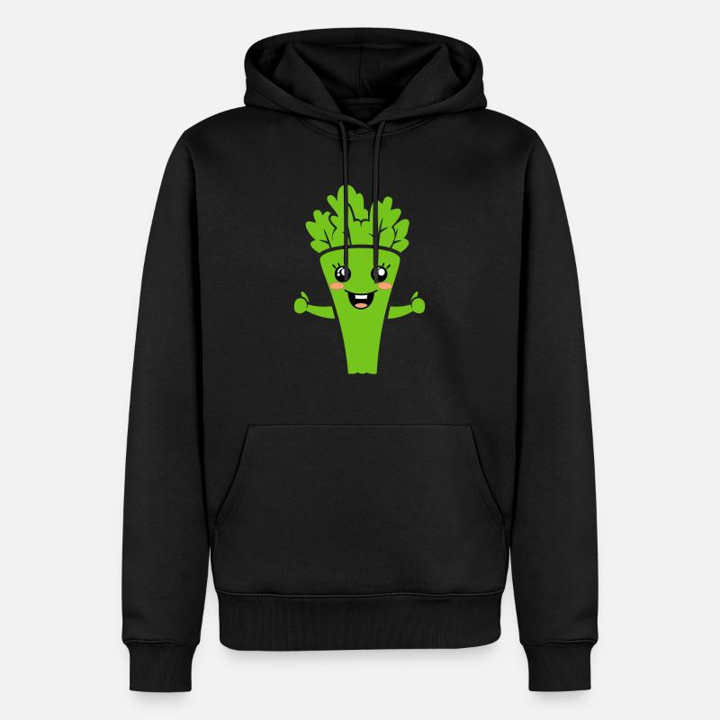 céleri - Sweat à capuche Premium bio Homme - noir