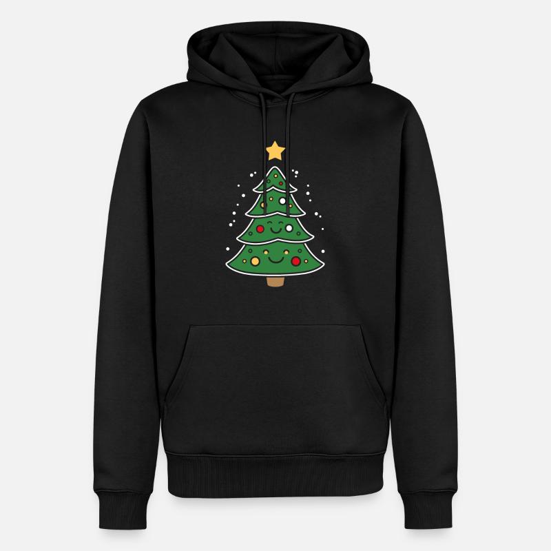 Petit sapin de noel - Sweat à capuche Premium bio Homme - noir