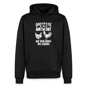 Huhn Bauer Bauernhof Küken Landwirt Hühner - Männer Premium Bio Hoodie - Schwarz - Vorne - Nico (187cm)
