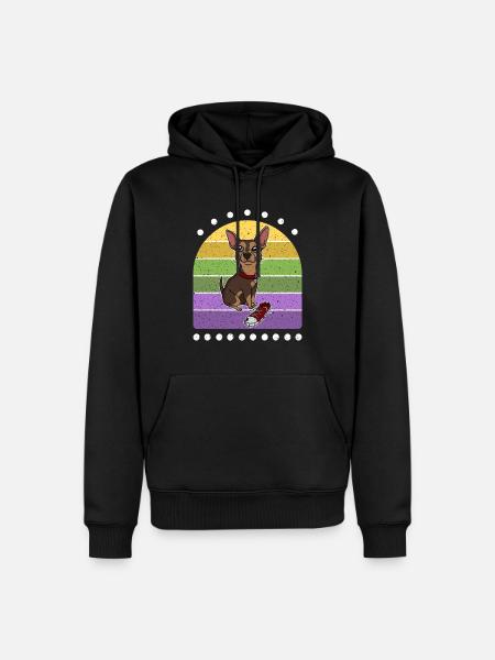 Sneaker Chihuahua Retro Dog - Men’s Premium Organic Hoodie - black