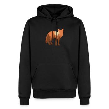 Cadeaux amusants pour les amoureux du renard - Sweat à capuche Premium bio Homme - noir - Devant - Nico (187cm)