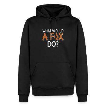 Cadeaux amusants pour les amoureux du renard - Sweat à capuche Premium bio Homme - noir - Devant - Nico (187cm)