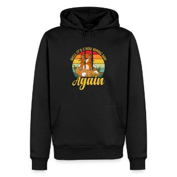 Groundhog Day - Männer Premium Bio Hoodie - Schwarz - Vorne - Nico (187cm)