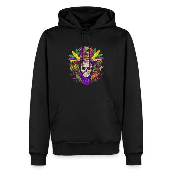 Mardi Gras - Männer Premium Bio Hoodie - Schwarz - Vorne - Nico (187cm)