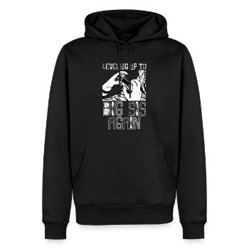 Promoted to Big Sis Again Leveling Up To Big Sis - Men’s Premium Organic Hoodie - black - Front - Nico (187cm)