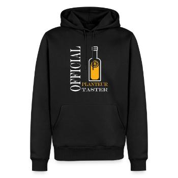Humour punch planteur - Sweat à capuche Premium bio Homme - noir - Devant - Nico (187cm)