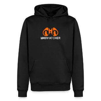 Cadeaux de chasse au renard Amoureux du renard - Sweat à capuche Premium bio Homme - noir - Devant - Nico (187cm)