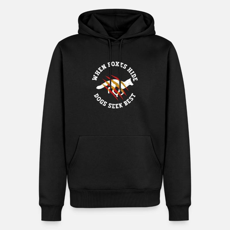 Fuchsjagd Geschenke Jagdhund - Männer Premium Bio Hoodie - Schwarz