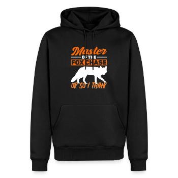 Fuchsjagd Geschenke - Männer Premium Bio Hoodie - Schwarz - Vorne - Nico (187cm)