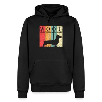 Dachshund Dog Periodic Table Elements Dog Lover - Men’s Premium Organic Hoodie - black - Front - Nico (187cm)
