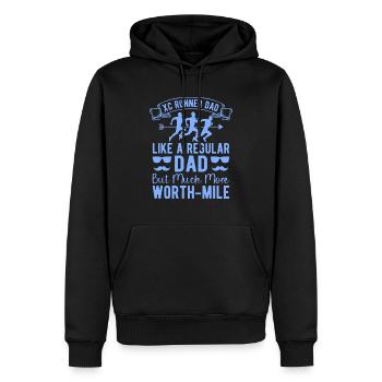 Funny XC Running Runner Cadeaux Édition Unique - Sweat à capuche Premium bio Homme - noir - Devant - Nico (187cm)