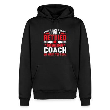 Amateur de bowling Bowler Drôle Retraité Entraîneur de bowling - Sweat à capuche Premium bio Homme - noir - Devant - Nico (187cm)