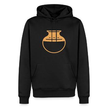 Töpferei - Männer Premium Bio Hoodie - Schwarz - Vorne - Nico (187cm)