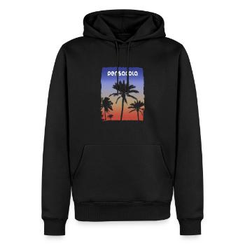Pensacola Florida Sunset Vacation Souvenir Palm - Men’s Premium Organic Hoodie - black - Front - Nico (187cm)