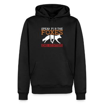 Accessoires de chasse anti-renards - Sweat à capuche Premium bio Homme - noir - Devant - Nico (187cm)