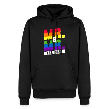 Gay Pride Hochzeit 2025 Homo-Ehe - Männer Premium Bio Hoodie - Schwarz - Vorne - Nico (187cm)