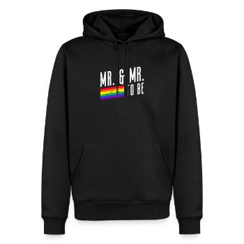 Mariage Gay Pride Mariage Gay - Sweat à capuche Premium bio Homme - noir - Devant - Nico (187cm)