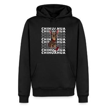 Baskets pour chien Chihuahua - Sweat à capuche Premium bio Homme - noir - Devant - Nico (187cm)