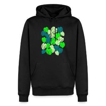 Dschungel Vatertag Grünpflanzen Natur Hawaihemd - Männer Premium Bio Hoodie - Schwarz - Vorne - Nico (187cm)