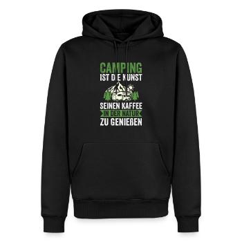 Camper Wohnwagen Wohnmobil Campen Camping - Männer Premium Bio Hoodie - Schwarz - Vorne - Nico (187cm)