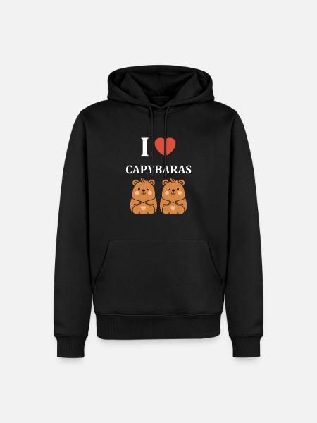 Humour Capybara - Sweat à capuche Premium bio Homme - noir