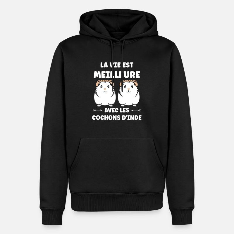 Humour cochon d'ine - Sweat à capuche Premium bio Homme - noir