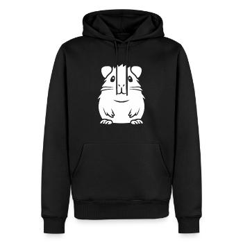 Humour cochon d'ine - Sweat à capuche Premium bio Homme - noir - Devant - Nico (187cm)