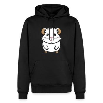 Humour cochon d'ine - Sweat à capuche Premium bio Homme - noir - Devant - Nico (187cm)