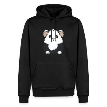 Humour cochon d'ine - Sweat à capuche Premium bio Homme - noir - Devant - Nico (187cm)