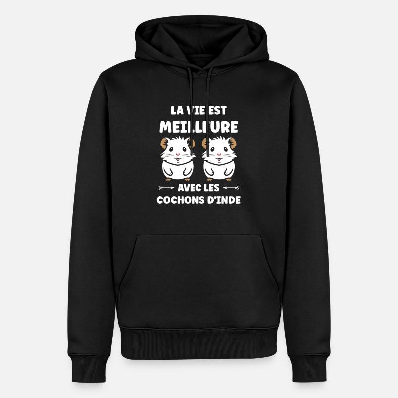 Humour cochon d'ine - Sweat à capuche Premium bio Homme - noir