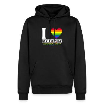 Schwule Eltern Schwulenstolz Familie Queer-Eltern - Männer Premium Bio Hoodie - Schwarz - Vorne - Nico (187cm)