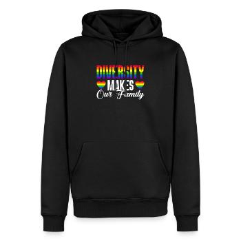 Schwule Eltern Schwulenstolz Familie Queer-Eltern - Männer Premium Bio Hoodie - Schwarz - Vorne - Nico (187cm)