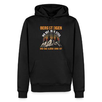 Bergsteiger Wandern Wanderer Klettern Bergsteigen - Männer Premium Bio Hoodie - Schwarz - Vorne - Nico (187cm)