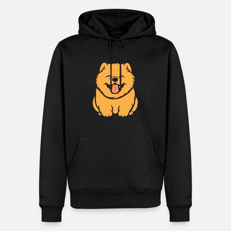 Chien chow chow - Sweat à capuche Premium bio Homme - noir