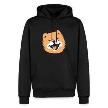 Chien chow chow - Sweat à capuche Premium bio Homme - noir - Devant - Nico (187cm)