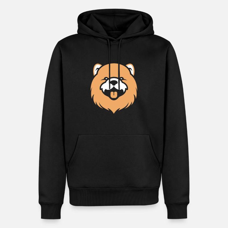 Chien chow chow - Sweat à capuche Premium bio Homme - noir