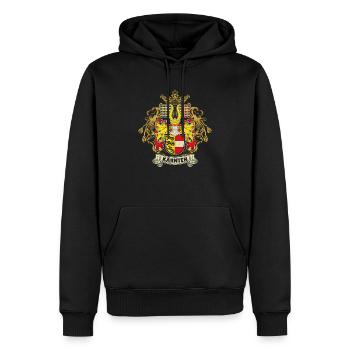 Carinthie Autriche drapeau armoiries Lion - Sweat à capuche Premium bio Homme - noir - Devant - Nico (187cm)