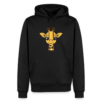 Kopf der Giraffe - Männer Premium Bio Hoodie - Schwarz - Vorne - Nico (187cm)