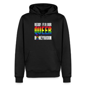 Mariage Gay Pride Mariage Gay - Sweat à capuche Premium bio Homme - noir - Devant - Nico (187cm)