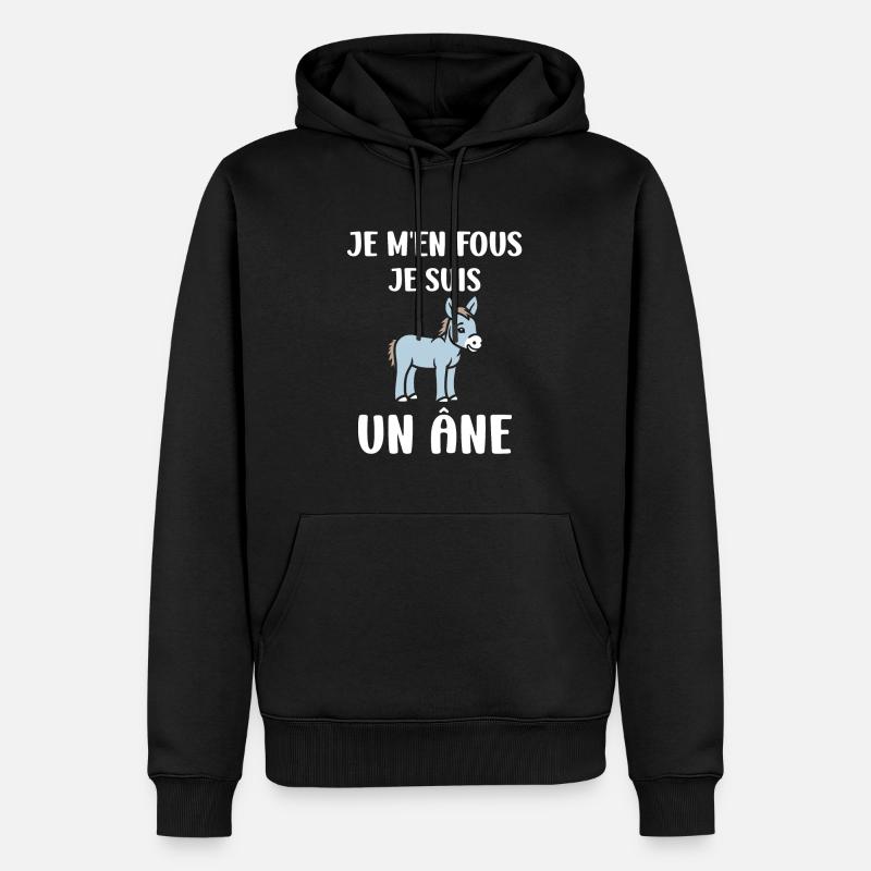 Humour petit âne - Sweat à capuche Premium bio Homme - noir