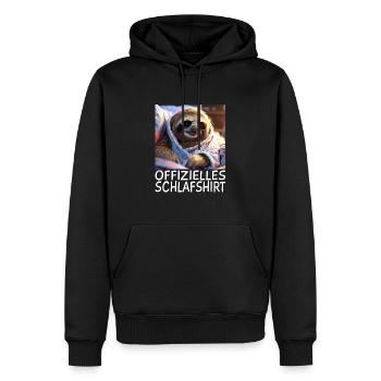 Sloth - Men’s Premium Organic Hoodie - black - Front - Nico (187cm)