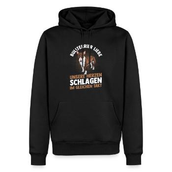 Hund Bullterrier - Männer Premium Bio Hoodie - Schwarz - Vorne - Nico (187cm)