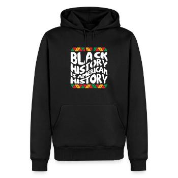 Schwarze Geschichte ist amerikanische Geschichte, patriotisches Afrika - Männer Premium Bio Hoodie - Schwarz - Vorne - Nico (187cm)