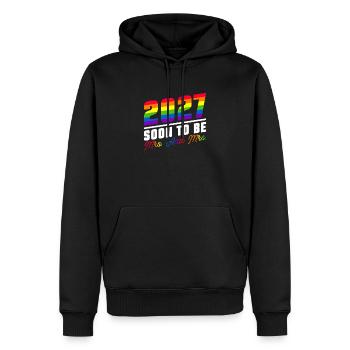 Gay Pride Hochzeit Lesbisch 2027 Homo-Ehe - Männer Premium Bio Hoodie - Schwarz - Vorne - Nico (187cm)