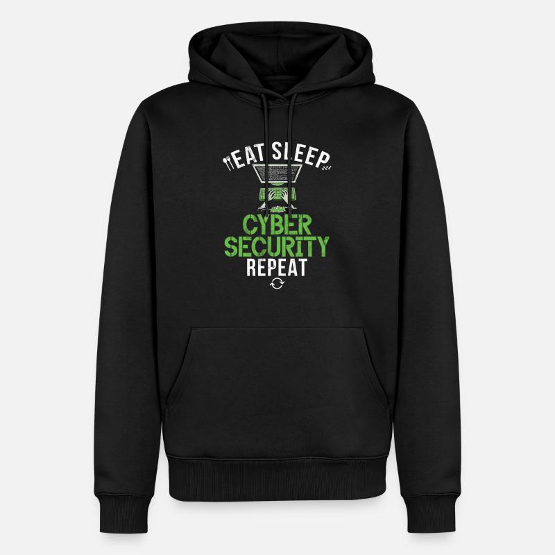 Cyber-sicherheits-hacker-hacking - Männer Premium Bio Hoodie - Schwarz