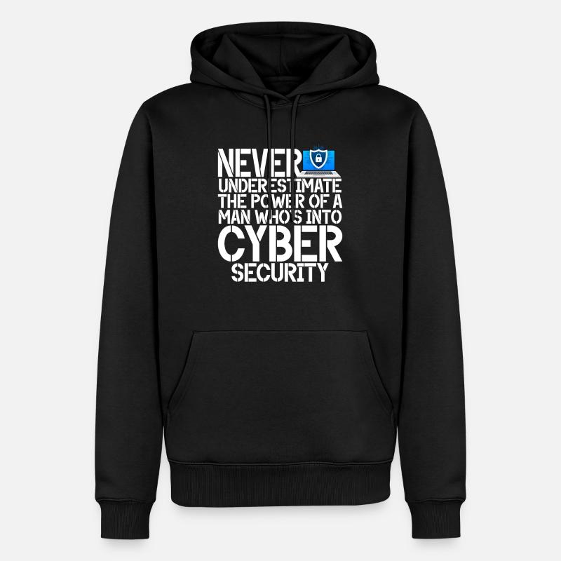Cyber-sicherheits-hacker-hacking - Männer Premium Bio Hoodie - Schwarz